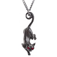 Cat Sith Black Pewter Necklace