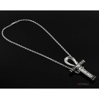 Ankh of the Dead Pewter Necklace