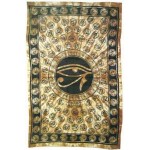 Egyptian Eye of Horus Bedspread - Brown