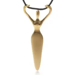 Goddess Figurine Pendant Gold Plated