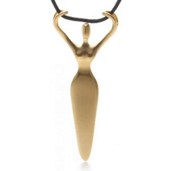 Goddess Figurine Pendant Gold Plated