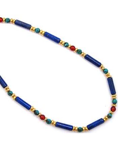 Egyptian Lapis and Turquoise Necklace