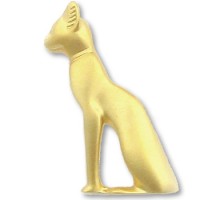 Sacred Cat Brooch in Gold