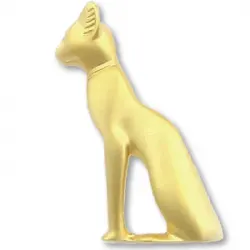 Sacred Cat Brooch in Gold