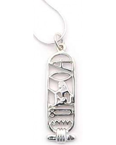 I Love You Egyptian Cartouche Sterling Silver Necklace