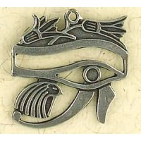 Eye of Horus with Lotus Pewter Necklace