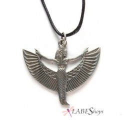 Winged Isis Pewter Pendant