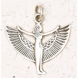 Winged Isis Sterling Silver Pendant