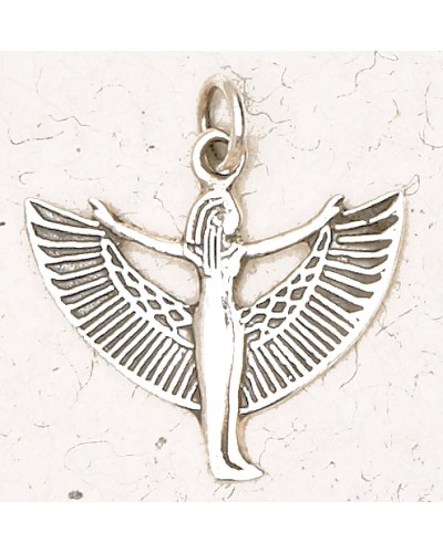 Winged Isis Sterling Silver Pendant