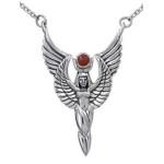 Winged Isis by Oberon Zell Silver or Gold Necklace