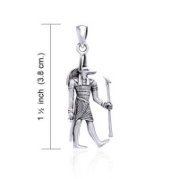 Egyptian God Anubis Silver Pendant