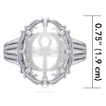 Ankh Natural Clear Quartz Ring