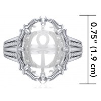Ankh Natural Clear Quartz Ring