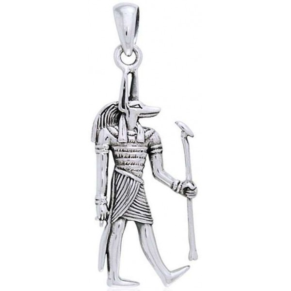 Egyptian God Anubis Silver Pendant