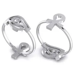 Ankh and Eye of Horus Double Sided Ring