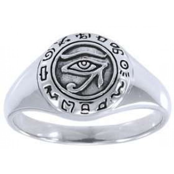 Eye of Horus Egyptian Signet Ring