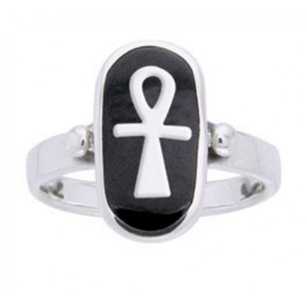 Ankh Sterling Silver Egyptian Ring