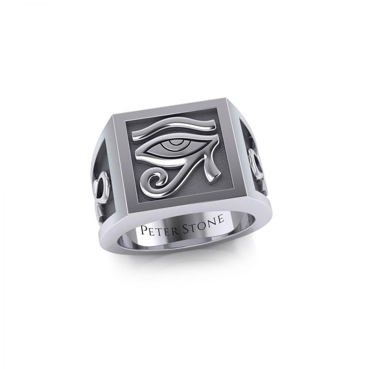 Eye of horus silver ring deals