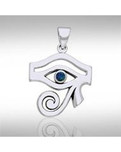 Eye of Horus Azurite Gemstone Pendant
