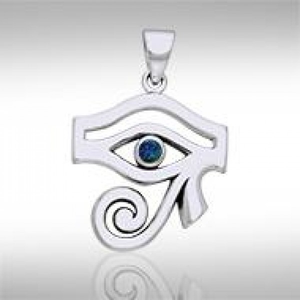 Eye of Horus Azurite Gemstone Pendant