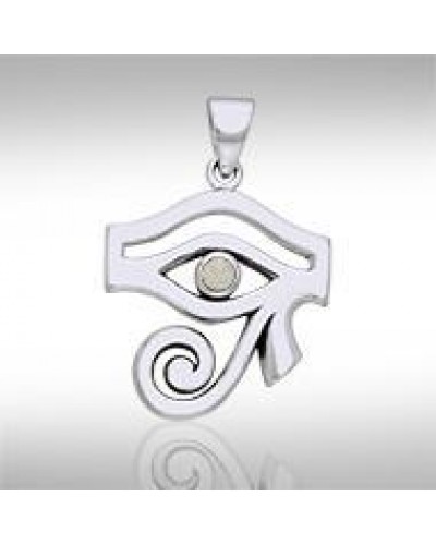 Eye of Horus Mother of Pearl Gemstone Pendant