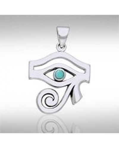 Eye of Horus Turquoise Gemstone Pendant
