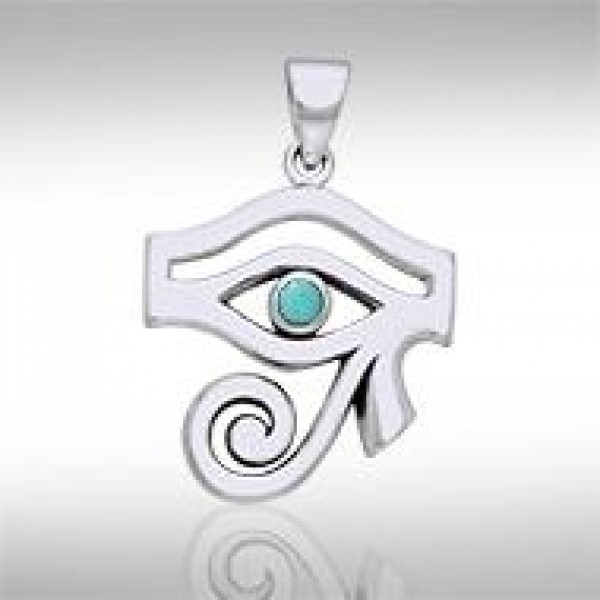 Eye of Horus Turquoise Gemstone Pendant