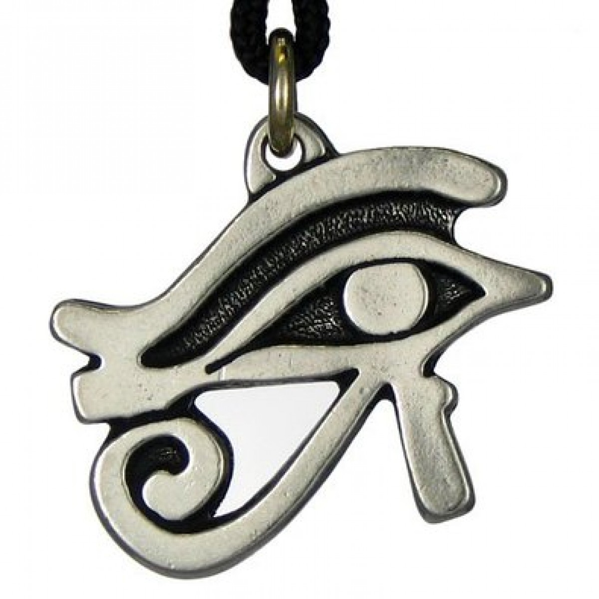 Eye of Horus Egyptian Luck Charm Pendant & Chain Necklace in Oxidized .925  Sterling Silver - Walmart.com