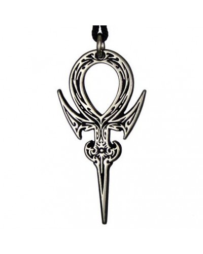 Gothic Ankh Pewter Necklace