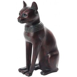 Bastet Egyptian Cat Goddess Antique Bronze Finish Small Statue