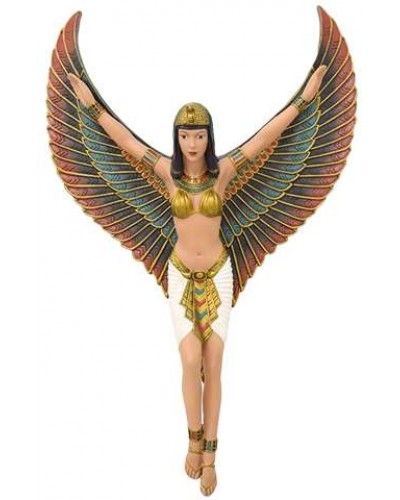 Winged Isis Egyptian Revival Goddess Plaque
