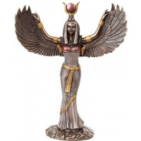 Winged Isis Egyptian Goddess Statue - 12 Inches