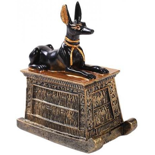 Anubis Small Egyptian Dog Trinket Box 