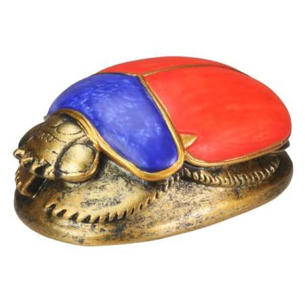 Red, Blue and Gold Egyptian Scarab