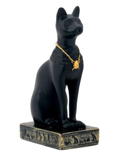 Bastet Black Cat Mini Statue