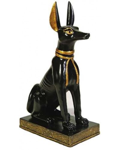 Anubis as a Jackal Egyptian God Statue - 5 Inches