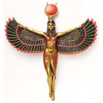 Winged Isis Egyptian Goddess Plaque