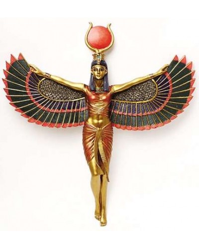 Winged Isis Egyptian Goddess Plaque