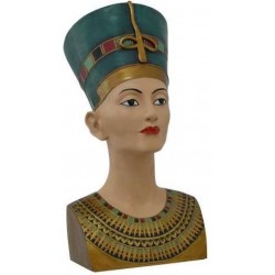 Egyptian Queen Nefertiti Bronze Resin 7 Inch Statue