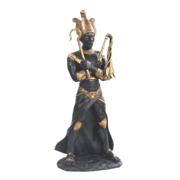 Osiris Egyptian God of the Underworld Black Resin Statue