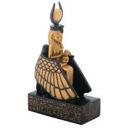 Isis Nursing Horus in Winged Throne Statue