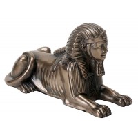 Sphinx Small Bronze Resin Egyptian Statue - 2 Inches