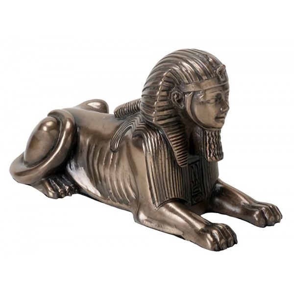 Sphinx Small Bronze Resin Egyptian Statue - 2 Inches