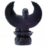 Winged Isis Black Resin Statue