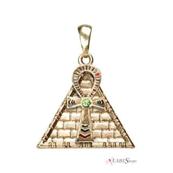 Ankh Pyramid Egyptian Necklace