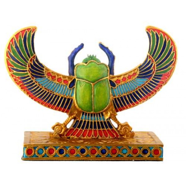 Winged Scarab Mini Statue