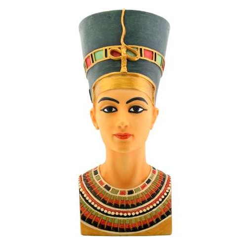 Luckyx Ancient Egyptian Pharaoh Queen Statue Small Head and Bust Resin Statue Figurine Sculpture Home Decor Crafts Gifts Statues Ornament 