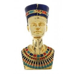 Nefertiti Egyptian Queen Gold Plated Jeweled Box