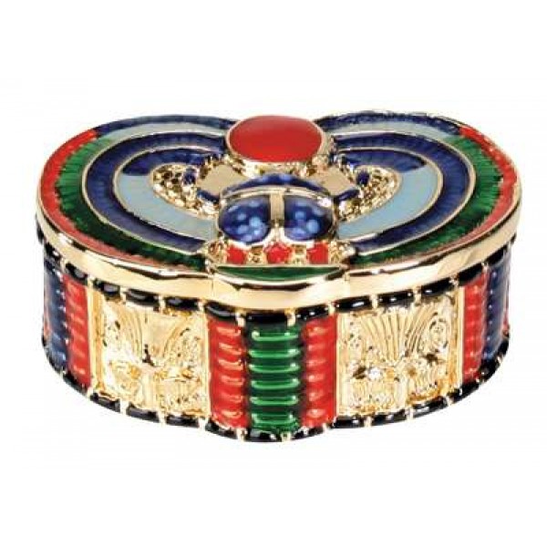 Winged Scarab Jeweled Box