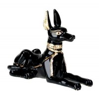 Anubis Enameled Jeweled Jackal Box